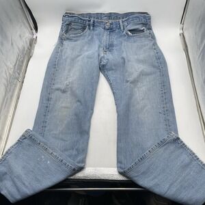 Polo Ralph Lauren Jeans Mens 35x34 15941 Classic Fit Distressed Paint Splattered